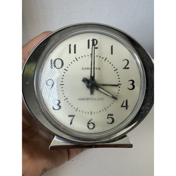 Westclox Vintage Orange Baby Ben Alarm Clock Rare For Parts Or Repair - Picture 5 of 7